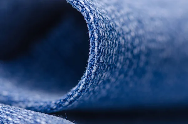 Blue jeans fabric cloth material texture textile — Stock Photo, Image