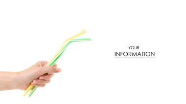 Kokteyl tüpler el desen renkli