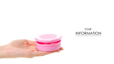 Güveler el desen pembe bir kutuda karşı keşfedilmeden