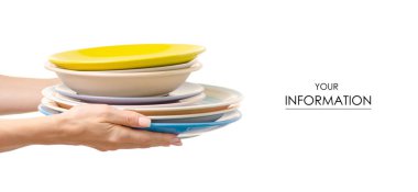 Plakaları elinde desen yığını