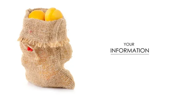 Albicocche in un sacchetto modello di frutta arancione — Foto Stock
