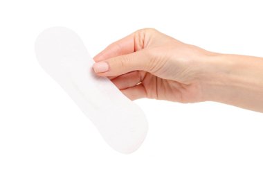 Hijyenik pedler, adet beyazı ellerinde.