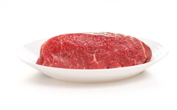 М'ясо яловичини на тарілці — стокове фото