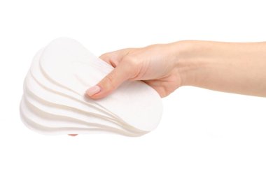 Hijyenik pedler, adet beyazı ellerinde.