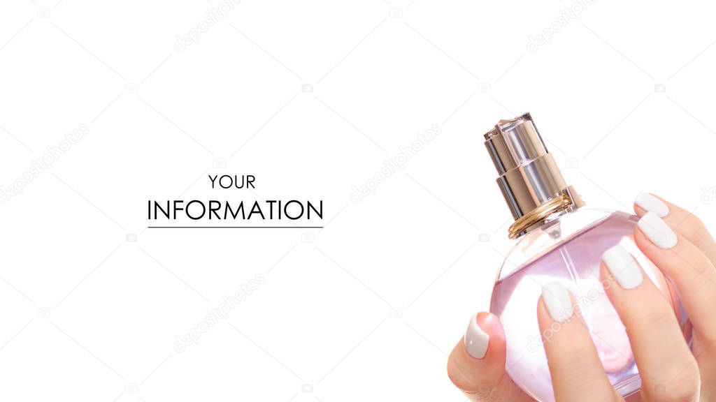 Female perfume in hand pattern