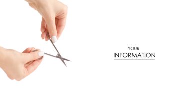 Eller manikür makası desen