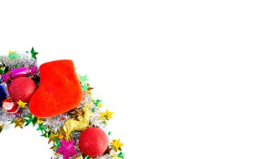 Noel çerçeve dekorasyonu topları, garland, boncuk, Ren geyiği kırmızı pembe mavi altın süslemeleri