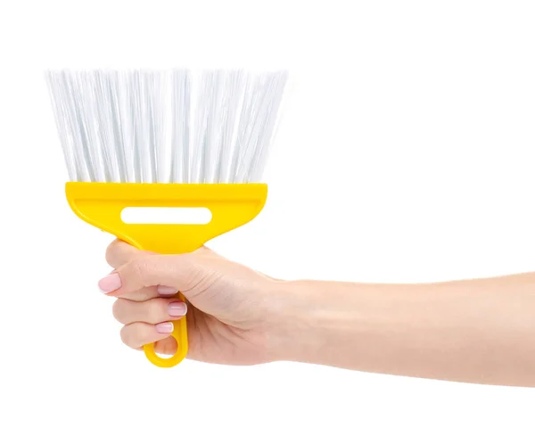Broom in the hands — Stock Photo, Image