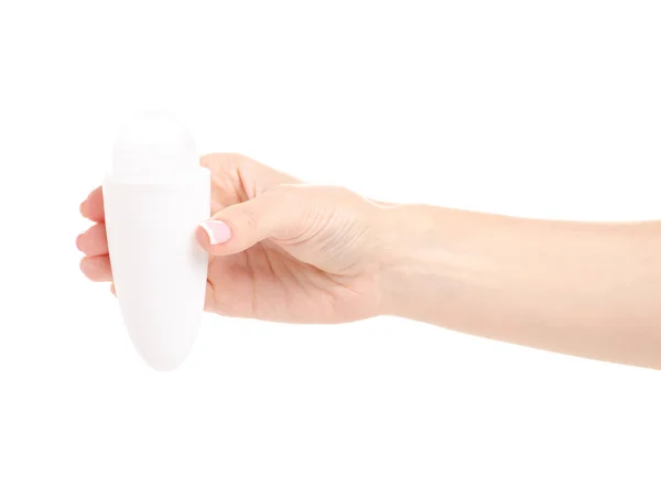 Kobiece rolki Dezodorant w dłoni — Zdjęcie stockowe