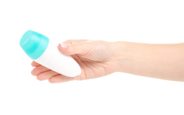 Kvindelig rulledeodorant i hånden - Stock-foto