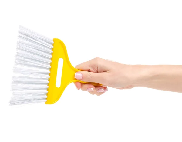 Broom in the hands — Stock Photo, Image