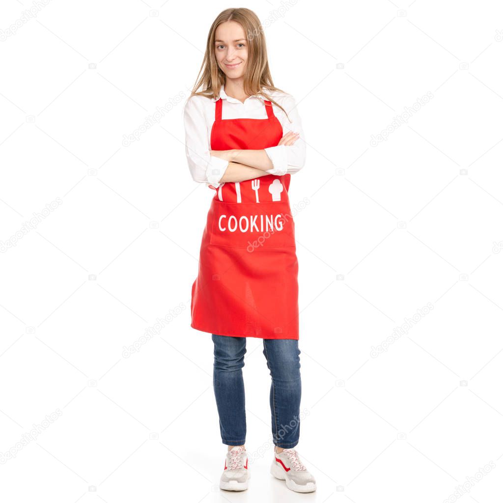 Woman in apron cook