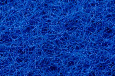 Temiz sünger mavi makro doku