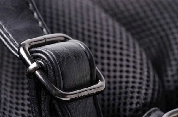 Siyah tekstil aksesuarları malzeme metal makro — Stok fotoğraf