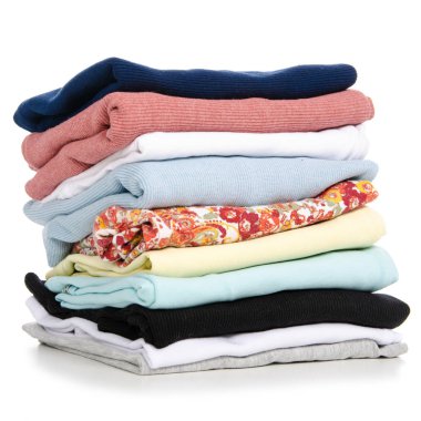 Giyim tişört gömlek bir yığın