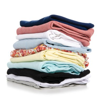 Giyim tişört gömlek bir yığın