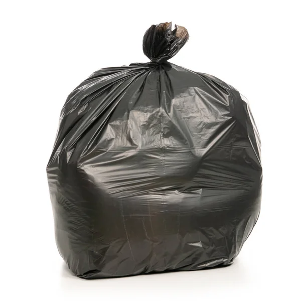 Siyah çöp torbası — Stok fotoğraf