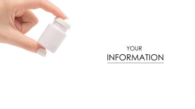 Pot ile hapları el desen kavanoz