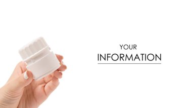 Pot ile hapları el desen kavanoz