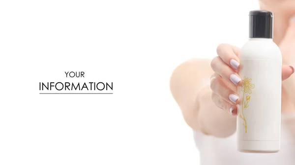 Vrouwelijke hand lotion voor lichaam patroon — Stockfoto