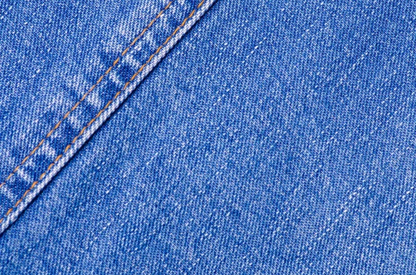 Blu Jeans Materiale Tessuto Texture Moda Cucitura Raccordi Macro Sfondo — Foto Stock