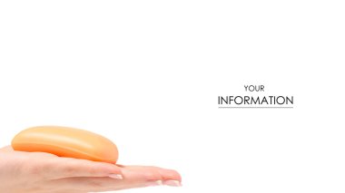 El Bakımı doğal desen beyaz zemin yalıtımı hakkında sabun