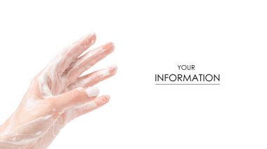 Sabunlu ellerini köpük desen