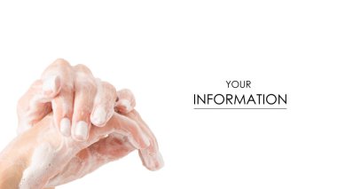 Sabunlu ellerini köpük desen