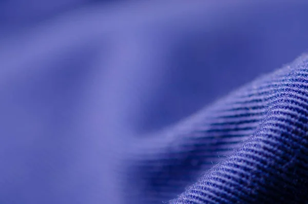 Tejido azul textura material fondo macro — Foto de Stock