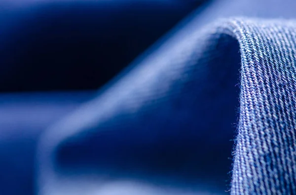 Tejido de tela vaqueros azul textura accesorios de costura de moda — Foto de Stock