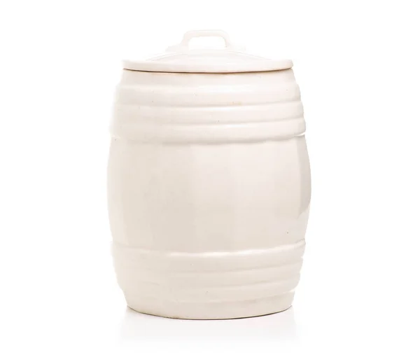 Tazón de cerámica tarro blanco —  Fotos de Stock