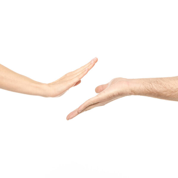 Couple hands give five