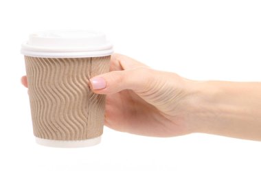 Kağıt bardak kahve el götürün