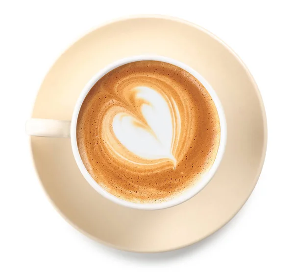 Csésze kávé cappuccino csészealj — Stock Fotó