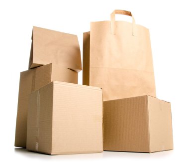 Boxes delivery package cardboard paper clipart