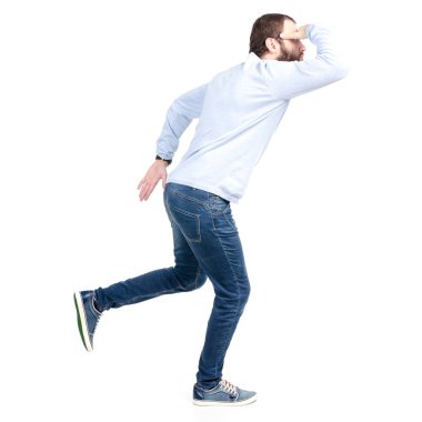 Erkek kot pantolon çalışır