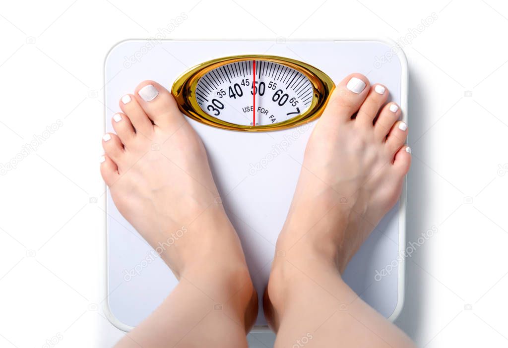Female feet weighing scale
