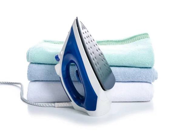 Stosu ręczników z żelaza — Zdjęcie stockowe