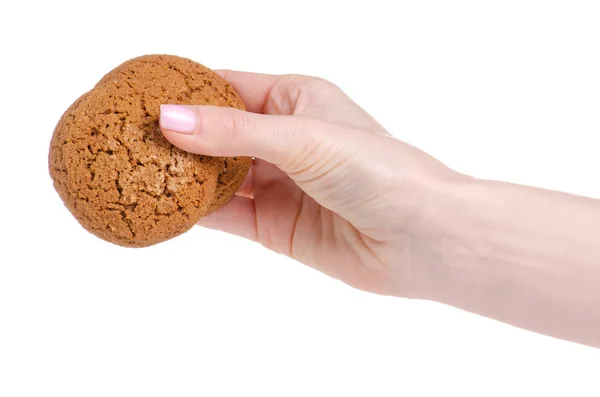 手のオートミール クッキー — ストック写真