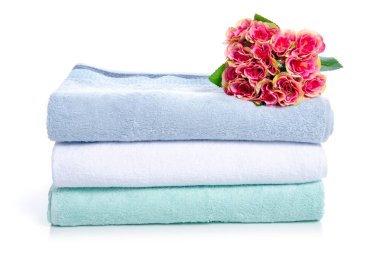 Yığın çiçek yumuşak havlu