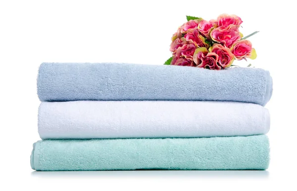 Zásobníku ručníky květiny měkké — Stock fotografie