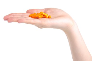 Hap kapsül turuncu el Tıp Sağlık