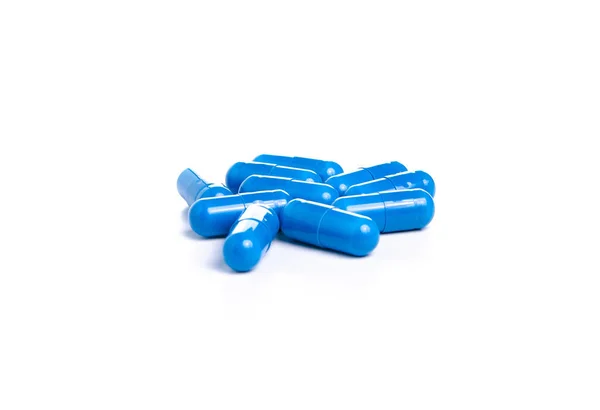 Pillen capsules blauwe geneeskunde gezondheid — Stockfoto