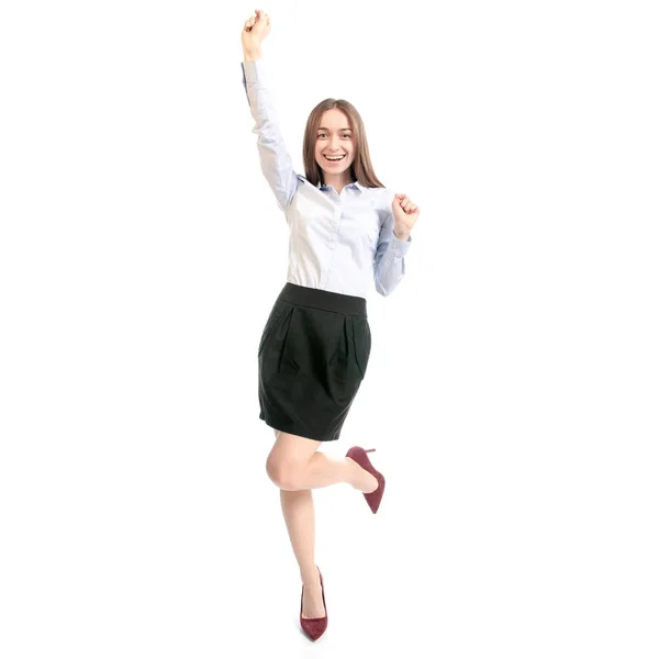 Business kvinna manager glädje lycka — Stockfoto