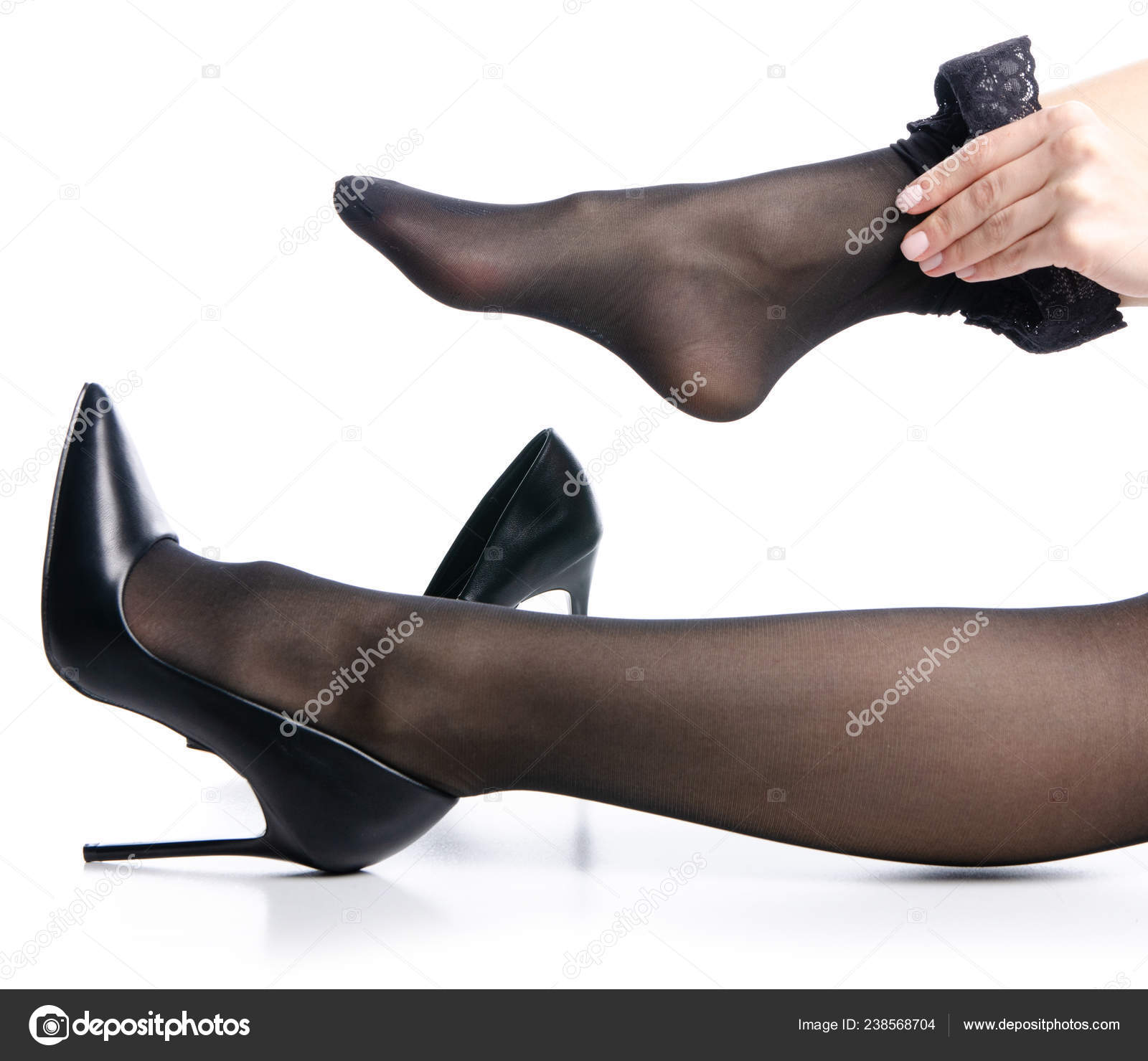 my wife in black stockings an high heels