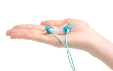 Beyaz arka plan yalıtım yandan kulaklık