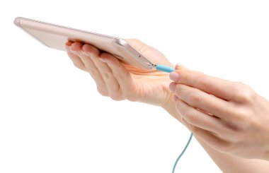 Kulaklıklar el ile Smartphone