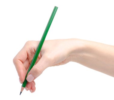 elinde kalem yeşil
