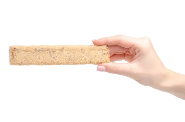 Майор солодощі печиво з вишнею в руці — стокове фото