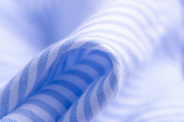 Kumaş mavi beyaz şerit kumaş tekstil malzeme doku